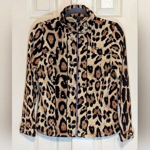 5/$25. Lisa International Animal Print Zip Down Jacket